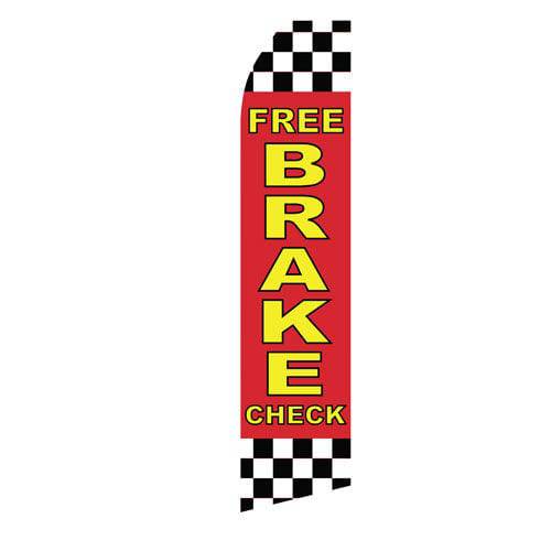 Free Brake Check Econo Stock Flag Print Banners NYC