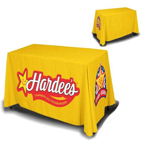 8ft Table Cover 4 Sided (Closed Back), Fitted Table Throw, Trade Show ...