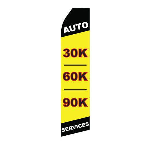 Auto 30K 60K 90K Services Econo Stock Flag - Print Banners NYC