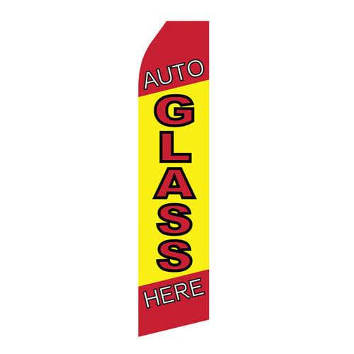 Auto Glass Service Econo Stock Flag - Print Banners NYC