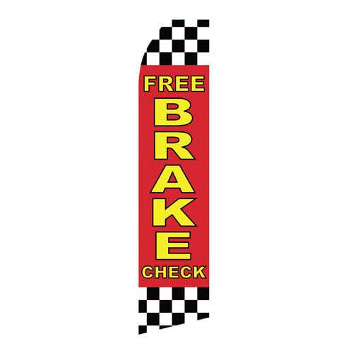 Free Brake Check Econo Stock Flag - Print Banners NYC