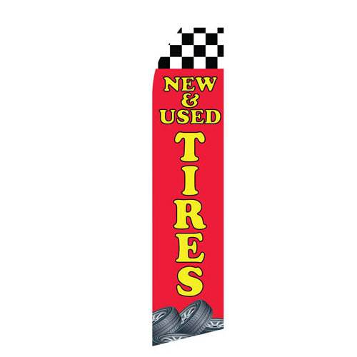 New and Used Tires Econo Stock Flag - Print Banners NYC